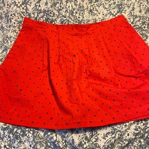Oh My Disney XL mini skirt red with black dot and Mickey head pattern